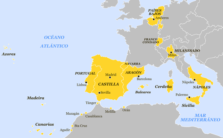 nations in Spanish Empire small
