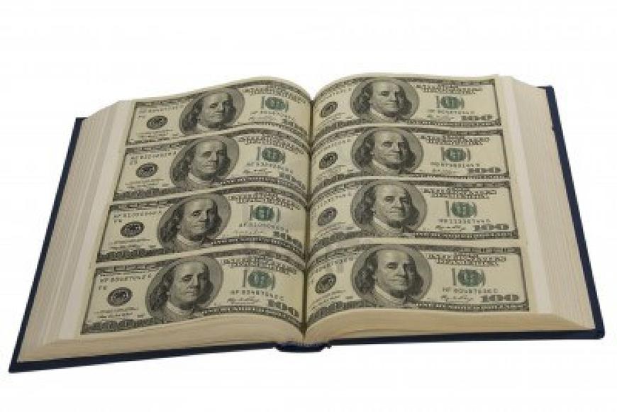 books and money large