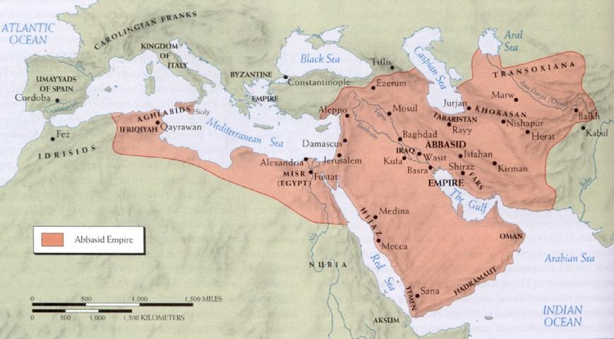 Map of The Abbasid Caliphate  large